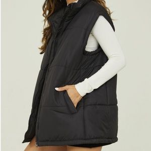 Altar’d State Maye puffer vest, black, small/medium